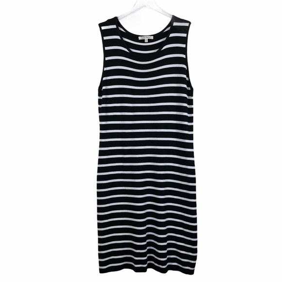 TravelSmith Sleeveless Stripe Knit  Dress XL Black - Picture 1 of 5